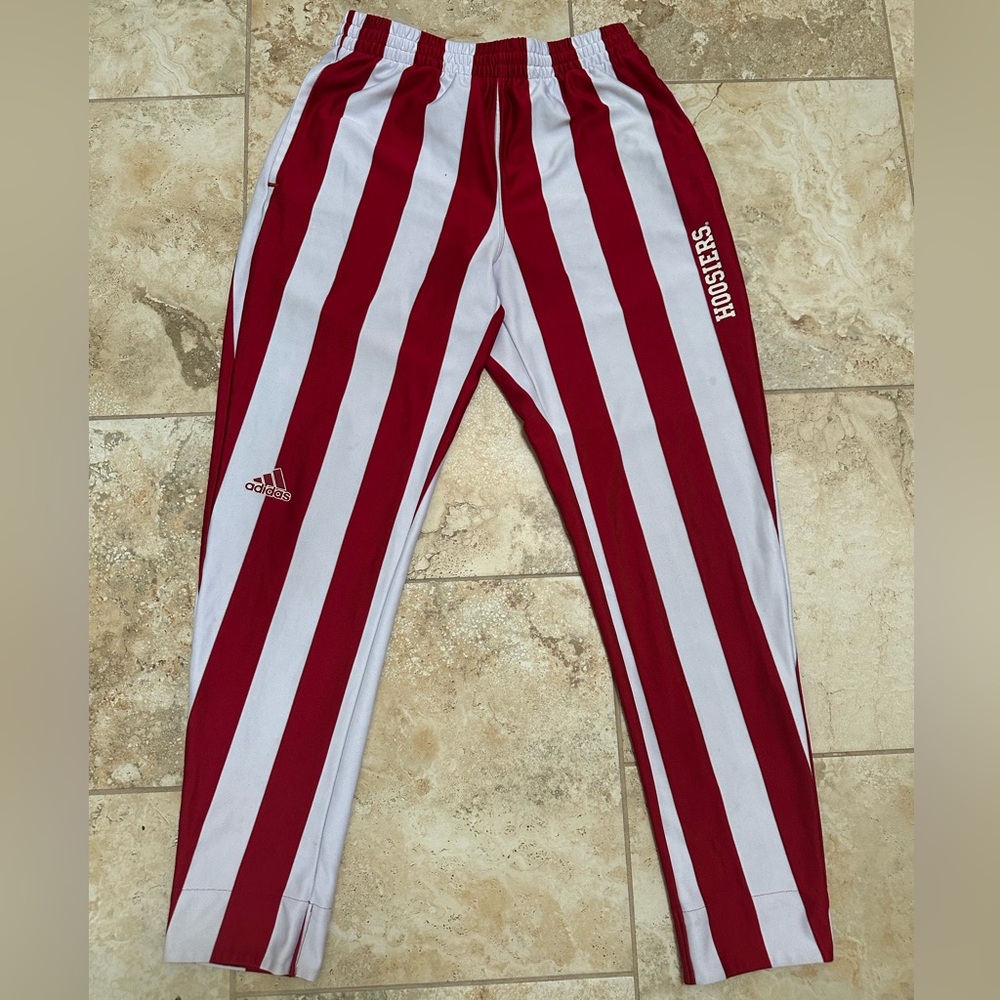 Indiana Hoosiers Adidas Candy Stripe Pants - YL - Gently worn